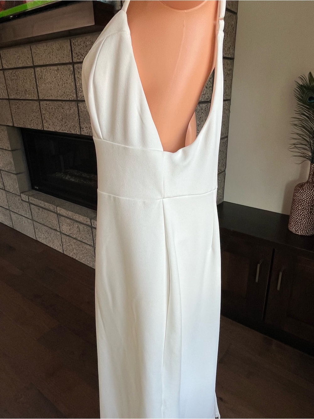 Lulus All In Favor White Backless Bridal Midi Dress XL - Picture 7 of 16